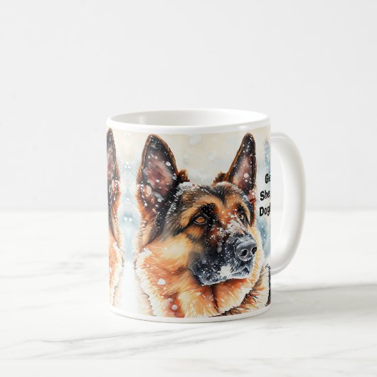 Name ändern Text hinzufügen, Deutscher Hirte im Sc Kaffeetasse (VorderseiteRechts)