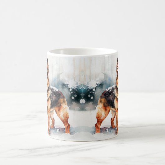 Name ändern Text hinzufügen, Deutscher Hirte im Sc Kaffeetasse (Mittel)