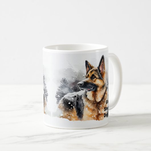 Name ändern Text hinzufügen, Deutscher Hirte im Sc Kaffeetasse (VorderseiteRechts)