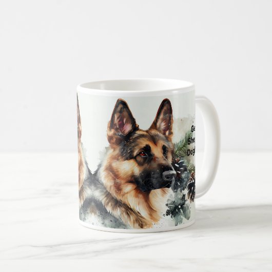 Name ändern Text hinzufügen, Deutscher Hirte im Sc Kaffeetasse (VorderseiteRechts)