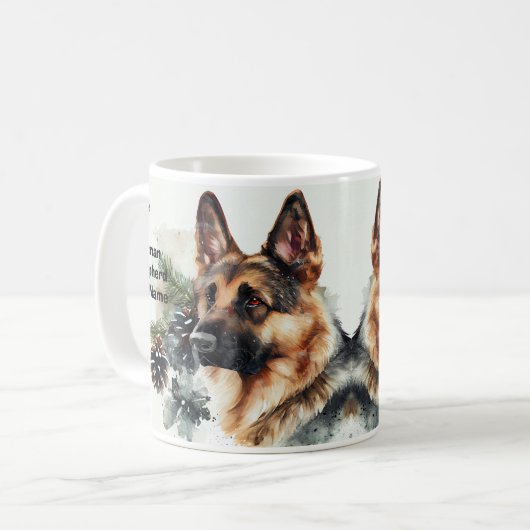 Name ändern Text hinzufügen, Deutscher Hirte im Sc Kaffeetasse (Vorderseite Links)