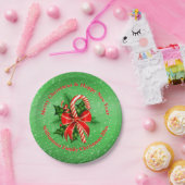 Name ändern Text Red Green Christmas 20xx 7" Pappteller (Party)