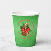 Name ändern Text Red Green Christmas 20xx hinzufüg Pappbecher (Rückseite)