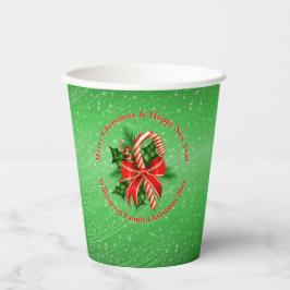 Name ändern Text Red Green Christmas 20xx hinzufüg Pappbecher