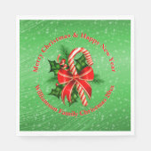 Name ändern Text Red Green Christmas 20xx hinzufüg Serviette (Vorderseite)