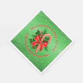 Name ändern Text Red Green Christmas 20xx hinzufüg Serviette (Ecke)