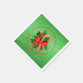 Name ändern Text Red Green Christmas 20xx hinzufüg Serviette (Ecke)