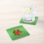 Name ändern Text Red Green Christmas 20xx hinzufüg Untersetzer (Vor Ort)