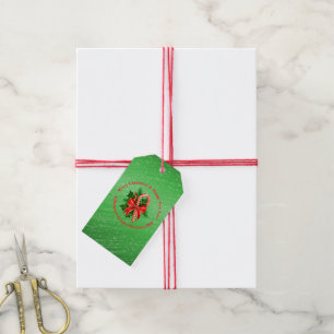 Name ändern Text Red Green Christmas hinzufügen Geschenkanhänger