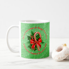 Name ändern Text Red Green Christmas hinzufügen Kaffeetasse