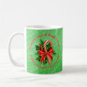 Name ändern Text Red Green Christmas hinzufügen Kaffeetasse (Links)