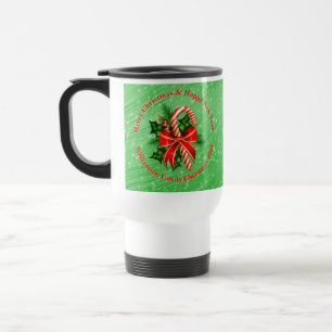 Name ändern Text Red Green Christmas hinzufügen Reisebecher
