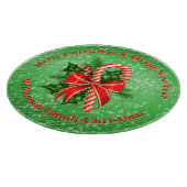 Name ändern Text Red Green Christmas hinzufügen Schneidebrett (Ecke)