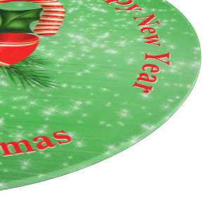 Name ändern Text Red Green Christmas hinzufügen Schneidebrett
