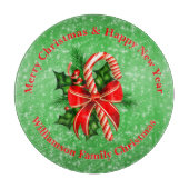 Name ändern Text Red Green Christmas hinzufügen Schneidebrett (Vorderseite)