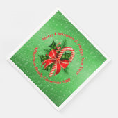 Name ändern Text Red Green Christmas hinzufügen Serviette (Ecke)