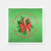 Name ändern Text Roter grüner Weihnachtscocktail h Serviette (Vorderseite)