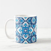 💙 🤍 Name + anfänglich blau - weiß Azulejos X, Kaffeetasse (Links)
