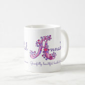 Name Annabel bedeutet dekorative A Monogramm-Tasse Kaffeetasse (VorderseiteRechts)