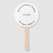 Name anpassen, Datum schwarz gekrümmte Buchstaben  Fächer (Rückseite)