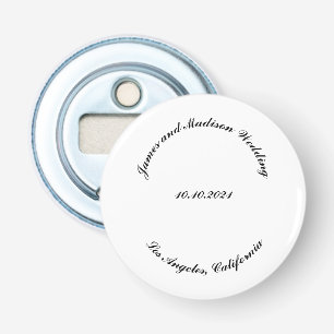 Name anpassen, Datum schwarz gekrümmte Buchstaben Flaschenöffner