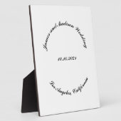 Name anpassen, Datum schwarz gekrümmte Buchstaben  Fotoplatte (Seite)