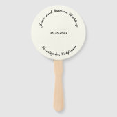 Name anpassen, Datum schwarze Elfenbeinhochzeit Fächer (Vorderseite)