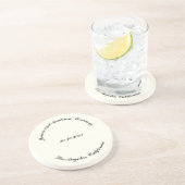 Name anpassen, Datum schwarze Elfenbeinhochzeit Getränkeuntersetzer (Seite)