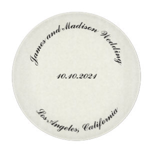 Name anpassen, Datum schwarze Elfenbeinhochzeit Schneidebrett