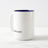 Name anpassen zweifarbige tasse (Vorderseite Links)