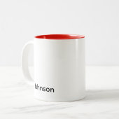 Name anpassen zweifarbige tasse (Vorderseite Links)