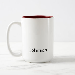 Name anpassen zweifarbige tasse