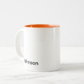 Name anpassen zweifarbige tasse (Vorderseite Links)