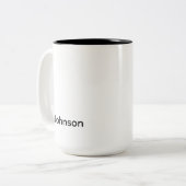 Name anpassen zweifarbige tasse (Vorderseite Links)