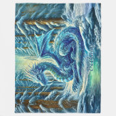Name, Aqua Blauer Eisdrache in der Nähe des Teiche Fleecedecke (Vorderseite)