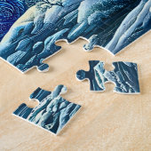Name, Aqua Blauer Eisdrache in der Nähe des Teiche Puzzle (Seite)