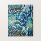 Name, Aqua Blauer Eisdrache in der Nähe des Teiche Puzzle (Vertikal)