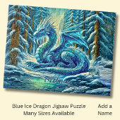 Name, Aqua Blue Ice Dragon Near Pond Puzzle