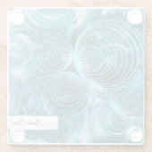 Name, Aqua-Quadrate Glasuntersetzer (Rückseite)