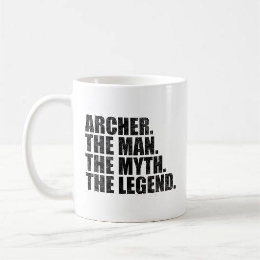 Name Archer, Archer Der Mann Der Mythos Die Legend Kaffeetasse (Links)