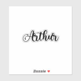 Name Arthur - Handgeschriebene Kalligrafie Aufkleber