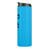 Name auf Aqua Matching Design 12oz Thermosbecher (Nach rechts gedreht)