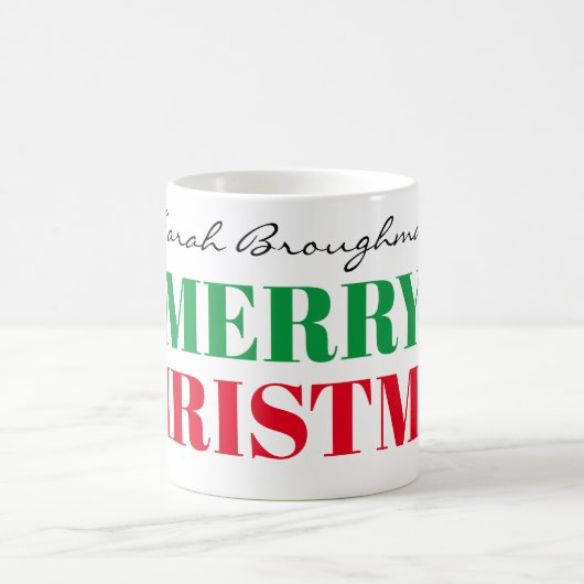 Name auf Big Merry Christmas 11oz Classic Kaffeetasse (Mittel)