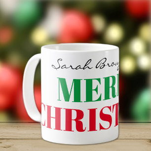 Name auf Big Merry Christmas 11oz Classic Kaffeetasse