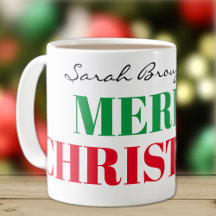 Name auf Big Merry Christmas 11oz Classic
