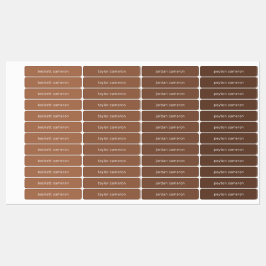 Name auf Braunen Adhesive Etiketten