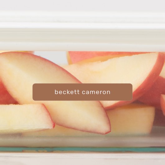 Name auf Braunen Adhesive Etiketten (Befestigt)