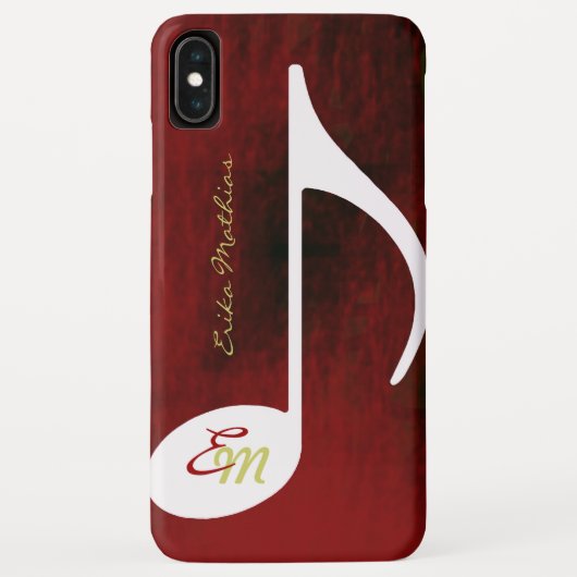 Name auf einer Musiknote Case-Mate iPhone Hülle (Rückseite)