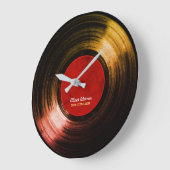 Name auf einer Vinylaufzeichnung Große Wanduhr (Winkel)