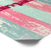 Name auf Grunge Streifen Poster (Ecke)